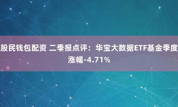 股民钱包配资 二季报点评：华宝大数据ETF基金季度涨幅-4.71%